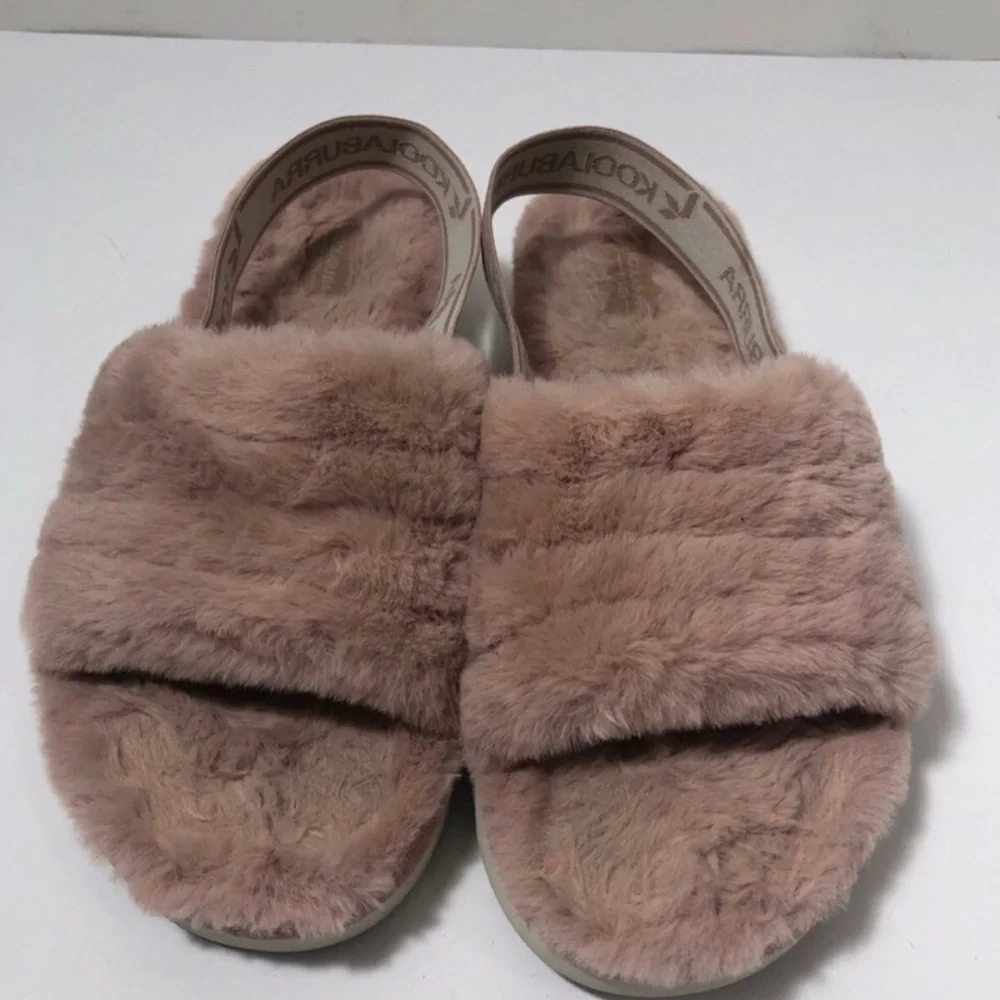 Koolaburra by Ugg Girls Fur Sling Back Slide Sandals. Size 4.
